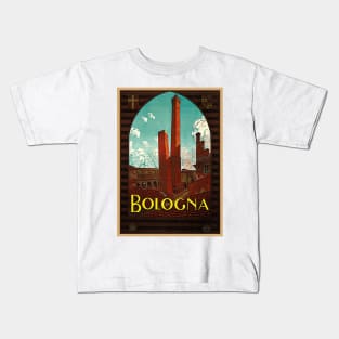 Bologna, Italy - Vintage Travel Poster Design Kids T-Shirt